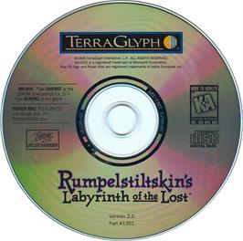 Artwork on the Disc for Rumpelstiltskin's Labyrinth of the Lost on the Microsoft DOS.