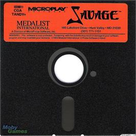 Artwork on the Disc for Savage on the Microsoft DOS.