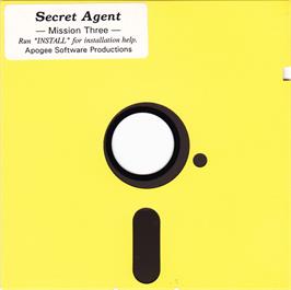 Artwork on the Disc for Secret Agent on the Microsoft DOS.