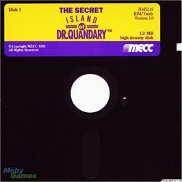 Artwork on the Disc for Secret Island of Dr. Quandary, The on the Microsoft DOS.
