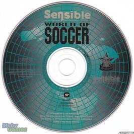 Artwork on the Disc for Sensible World of Soccer on the Microsoft DOS.