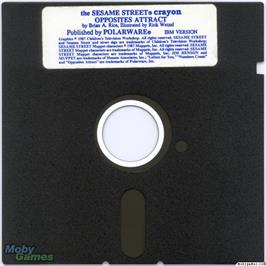 Artwork on the Disc for Sesame Street Crayon, The - Opposites Attract on the Microsoft DOS.