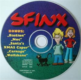 Artwork on the Disc for Sfinx on the Microsoft DOS.