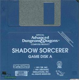 Artwork on the Disc for Shadow Sorcerer on the Microsoft DOS.
