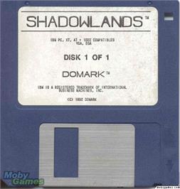 Artwork on the Disc for Shadowlands on the Microsoft DOS.