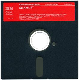 Artwork on the Disc for Shamus on the Microsoft DOS.