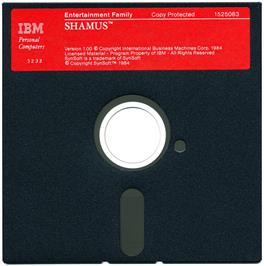 Artwork on the Disc for Shamus on the Microsoft DOS.