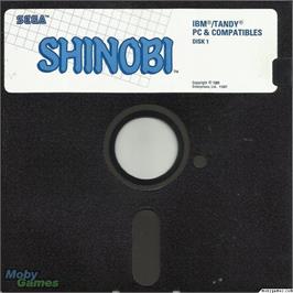 Artwork on the Disc for Shinobi on the Microsoft DOS.