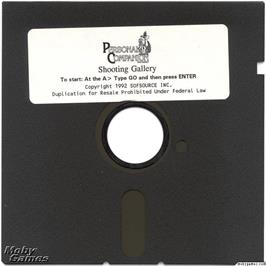 Artwork on the Disc for Shooting Gallery (1990) on the Microsoft DOS.