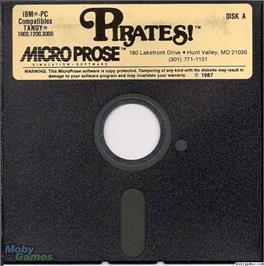 Artwork on the Disc for Sid Meier's Pirates! on the Microsoft DOS.
