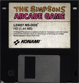 Artwork on the Disc for Simpsons Arcade Game, The on the Microsoft DOS.