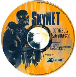 Artwork on the Disc for SkyNET on the Microsoft DOS.