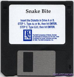 Artwork on the Disc for Snake Bite on the Microsoft DOS.