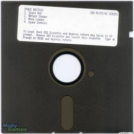 Artwork on the Disc for Space Battles on the Microsoft DOS.