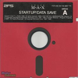 Artwork on the Disc for Space MAX (1986) on the Microsoft DOS.