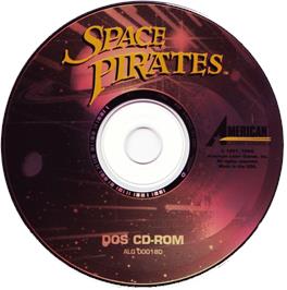 Artwork on the Disc for Space Pirates on the Microsoft DOS.
