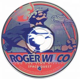 Artwork on the Disc for Space Quest 4 - Roger Wilco And The Time Rippers on the Microsoft DOS.