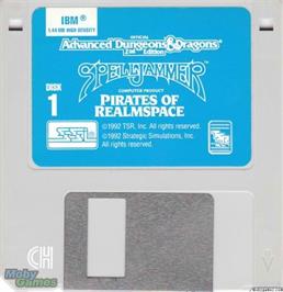 Artwork on the Disc for Spelljammer - Pirates of Realmspace on the Microsoft DOS.