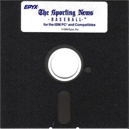 Artwork on the Disc for Sporting News Baseball, The on the Microsoft DOS.