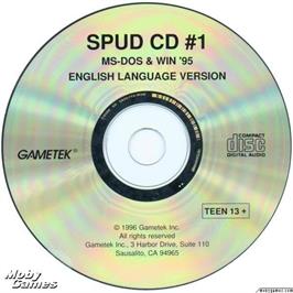 Artwork on the Disc for Spud! on the Microsoft DOS.
