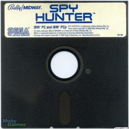 Artwork on the Disc for Spy Hunter on the Microsoft DOS.
