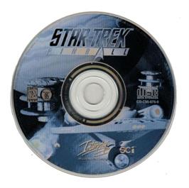 Artwork on the Disc for Star Trek Pinball on the Microsoft DOS.