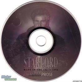 Artwork on the Disc for Starlord on the Microsoft DOS.