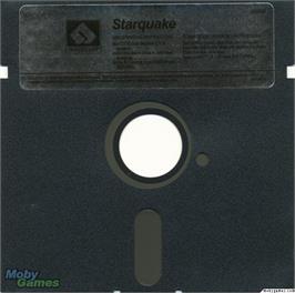 Artwork on the Disc for Starquake on the Microsoft DOS.