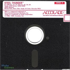 Artwork on the Disc for Steel Thunder on the Microsoft DOS.