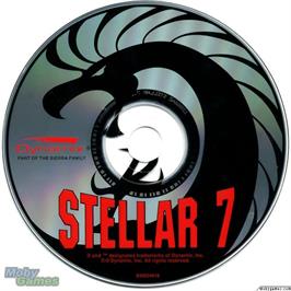 Artwork on the Disc for Stellar 7 on the Microsoft DOS.