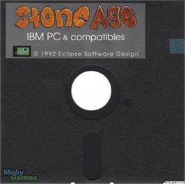 Artwork on the Disc for Stone Age on the Microsoft DOS.