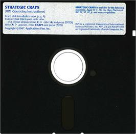 Artwork on the Disc for Strategic Craps on the Microsoft DOS.