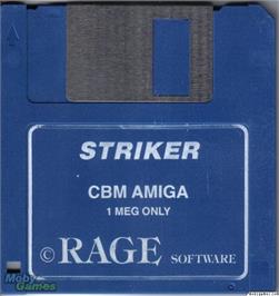 Artwork on the Disc for Striker (1985) on the Microsoft DOS.