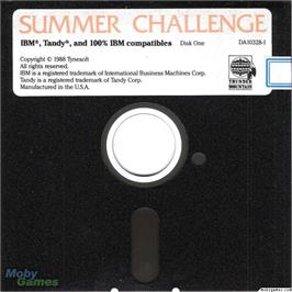 Artwork on the Disc for Summer Challenge on the Microsoft DOS.
