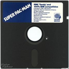 Artwork on the Disc for Super Pac-Man on the Microsoft DOS.