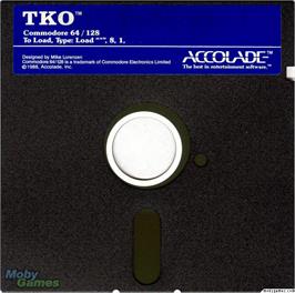 Artwork on the Disc for TKO on the Microsoft DOS.