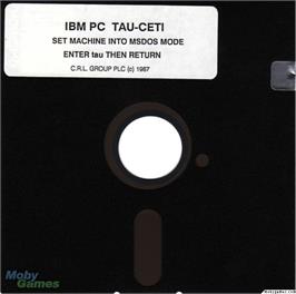 Artwork on the Disc for Tau Ceti on the Microsoft DOS.