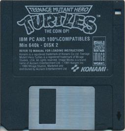 Artwork on the Disc for Teenage Mutant Hero Turtles - The Coin-Op! on the Microsoft DOS.