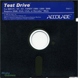 Artwork on the Disc for Test Drive on the Microsoft DOS.