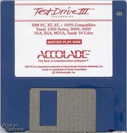 Artwork on the Disc for Test Drive 3 The Passion on the Microsoft DOS.