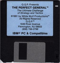 Artwork on the Disc for The Perfect General on the Microsoft DOS.