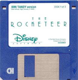 Artwork on the Disc for The Rocketeer on the Microsoft DOS.