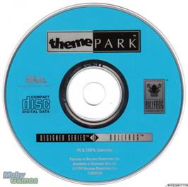 Artwork on the Disc for Theme Park on the Microsoft DOS.