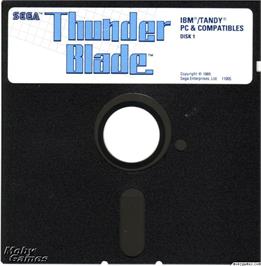 Artwork on the Disc for Thunder Blade on the Microsoft DOS.