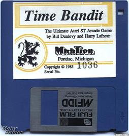Artwork on the Disc for Time Bandit on the Microsoft DOS.