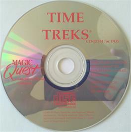 Artwork on the Disc for Time Treks on the Microsoft DOS.