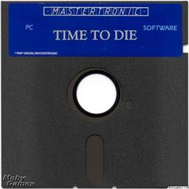 Artwork on the Disc for Time to Die on the Microsoft DOS.
