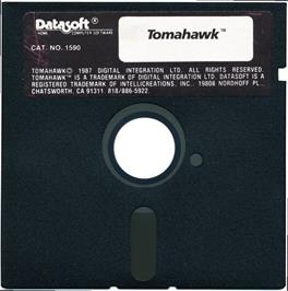 Artwork on the Disc for Tomahawk on the Microsoft DOS.