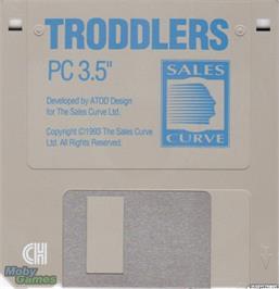 Artwork on the Disc for Troddlers on the Microsoft DOS.