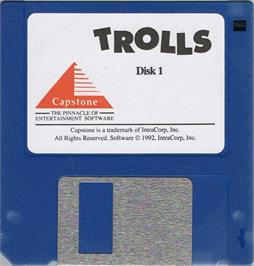 Artwork on the Disc for Trolls on the Microsoft DOS.